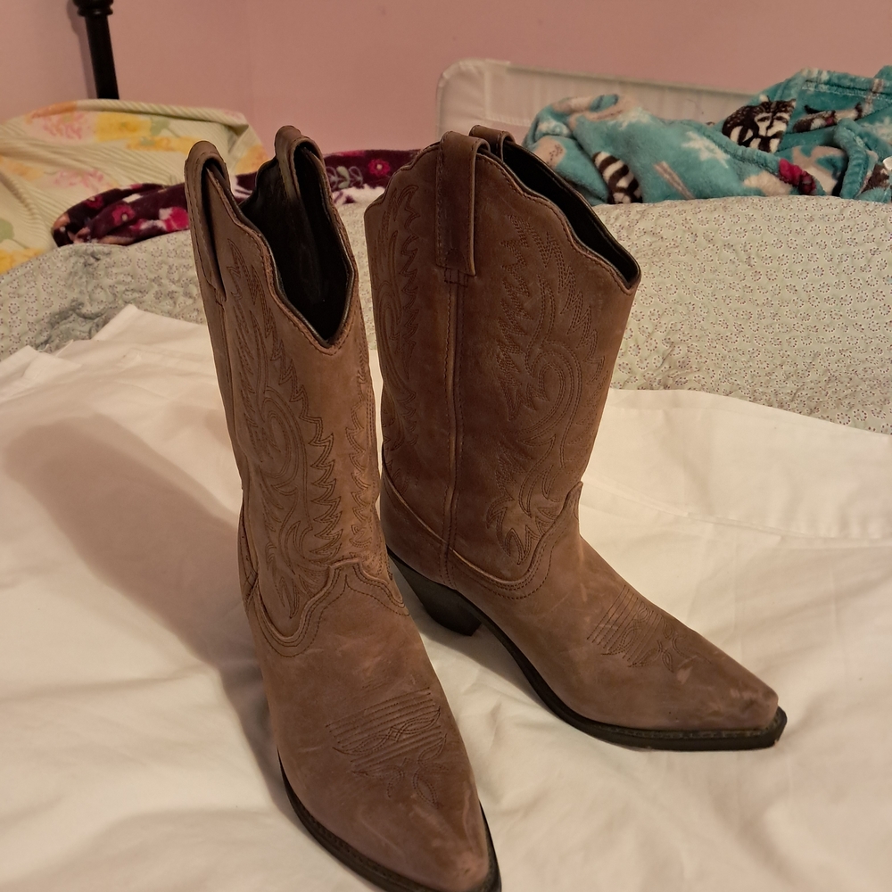 MASTERSON BOOT CO BROWN WESTERN BOOTS 8W